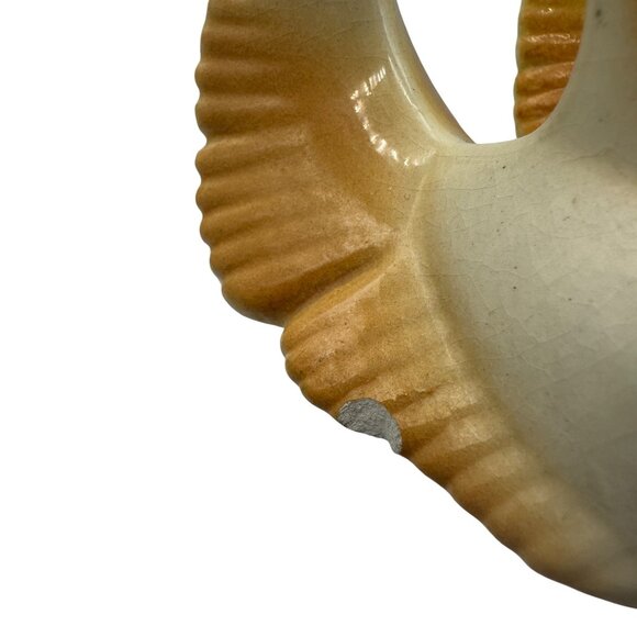 Vintage Ceramic Fish Salt & Pepper Shakers Hand-Painted Yellow & White - Picture 5 of 6